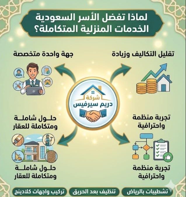 خدمات شركة دريم سيرفيس | لماذا أصبحت الخدمات المنزلية المتكاملة الخيار الأفضل للأسر السعودية؟